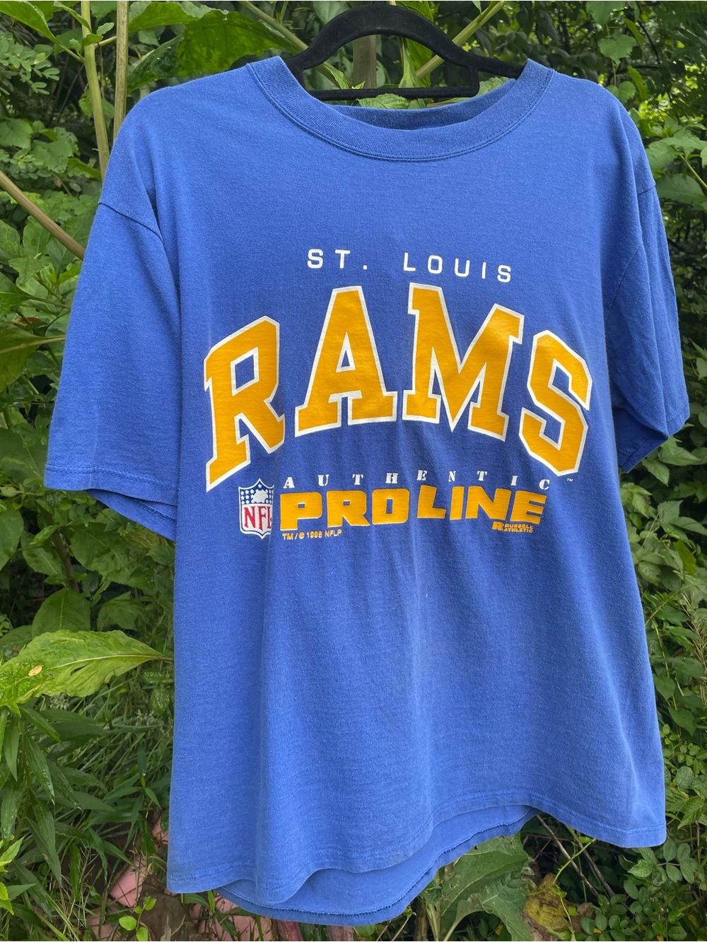 Vintage 1995 St Louis Rams Authentic Pro Line T Shirt Made in USA L NFL STL